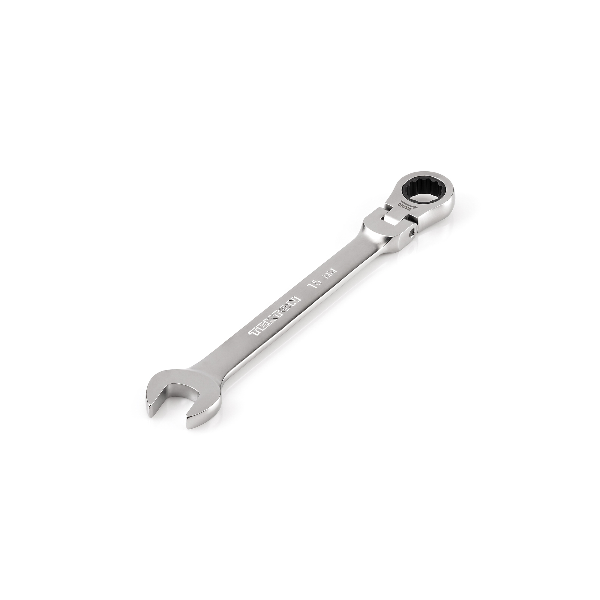 TEKTON 15 mm Flex Head 12-Point Ratcheting Combination Wrench | WRC26415